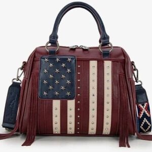Montana West Patriotic Red and Blue Satchel